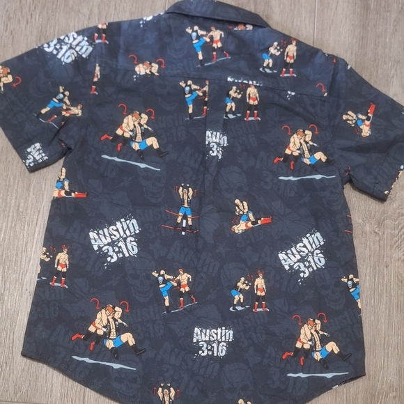 RSVLTS Stone Cold Steve Austin WWE Wrestling Button Shirt Toddler sz 3T - Picture 4 of 9